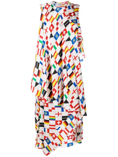 Balenciaga printed silk dress Women