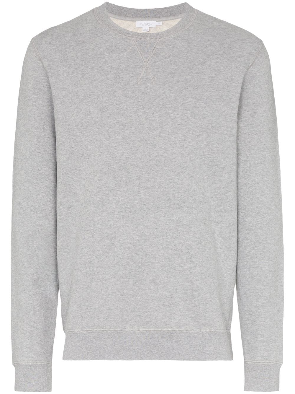 sunspel sweat classique - gris