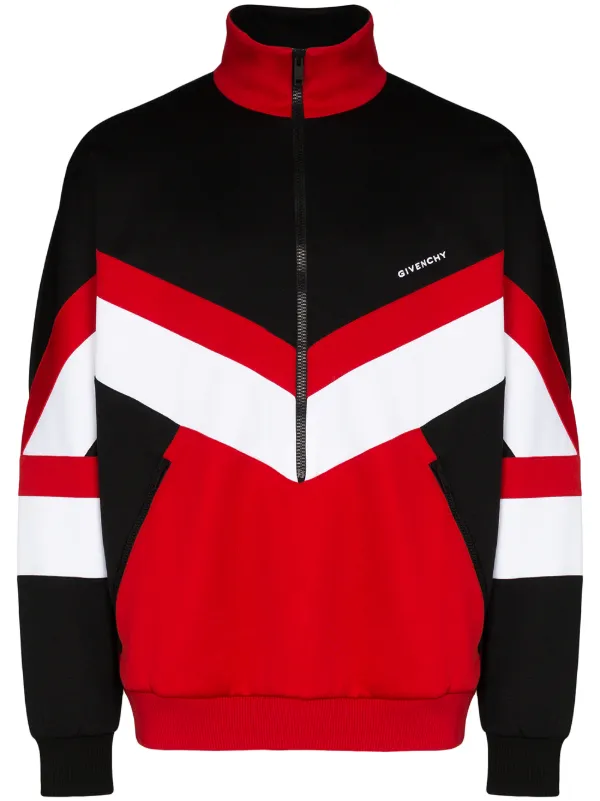 Colour block zip sweatshirt clearance