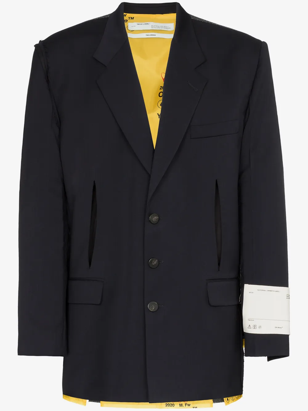 Off-White deconstructed tailored blazer | Black | Image 1