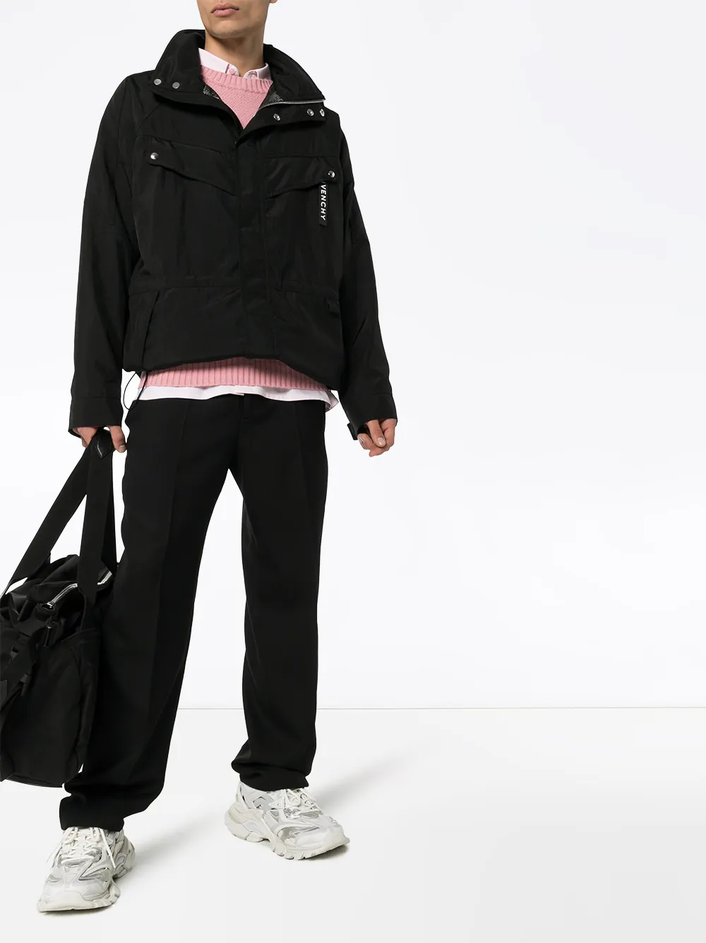 Givenchy Parka met logoprint - Zwart