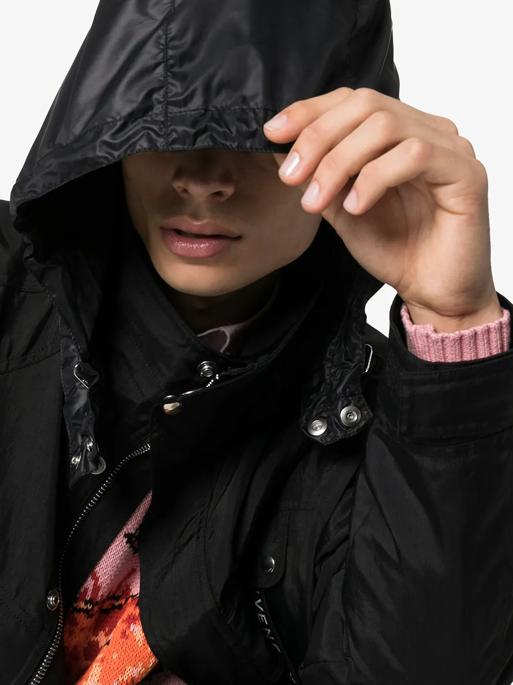 Givenchy Parka met logoprint Zwart