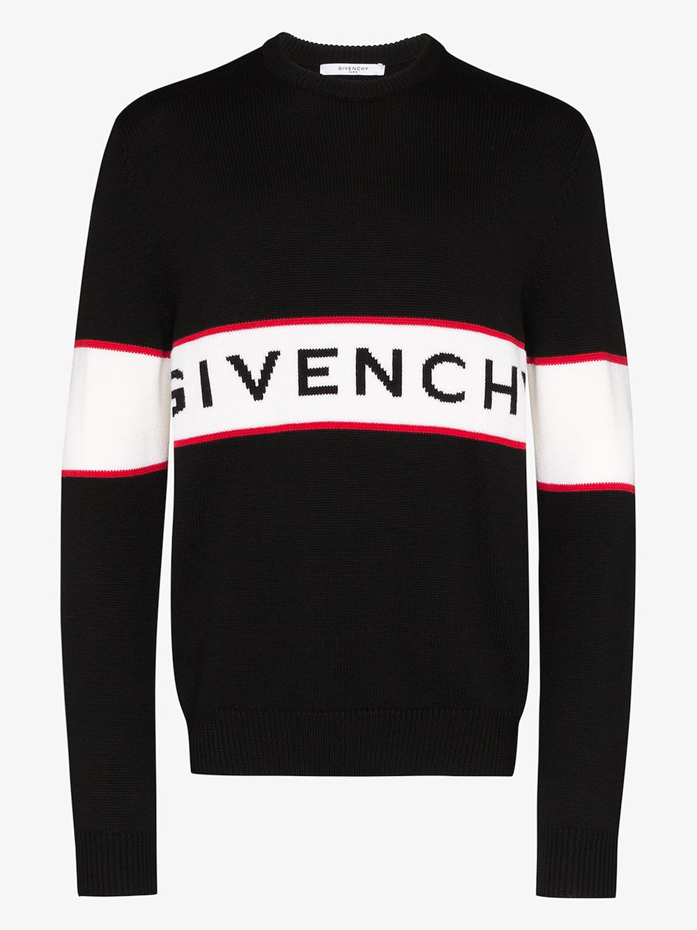 GIVENCHY GIVENCHY LOGO INTARSIA KNIT SWEATER,BM900G400M14144030