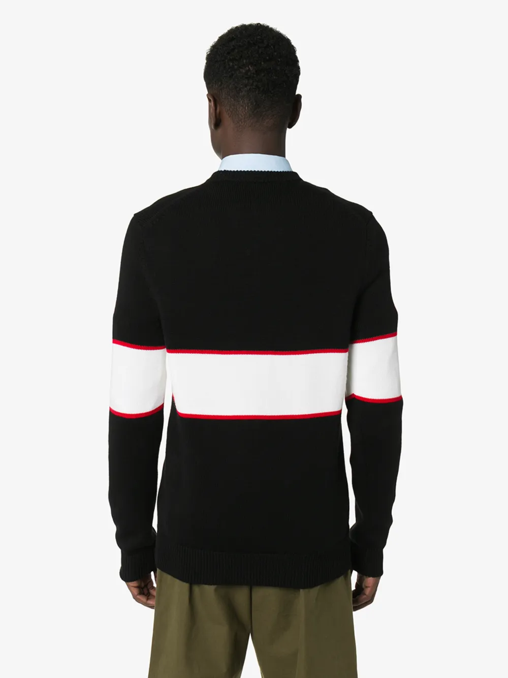 GIVENCHY GIVENCHY LOGO INTARSIA KNIT SWEATER,BM900G400M14144030