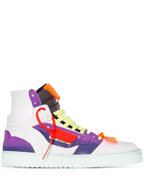Off-White White Men's White & Multicolor Off-Court High Tops