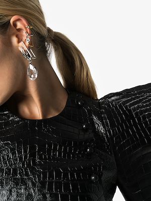 Crystal Embellished Multi Piece Ear Cuff
