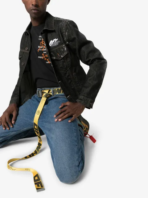 off white belt jacket