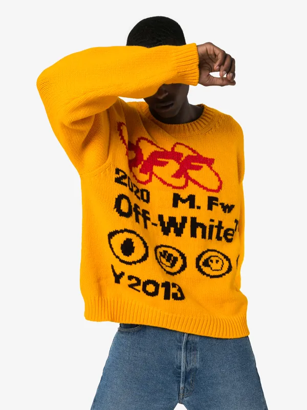 off white sweater yellow