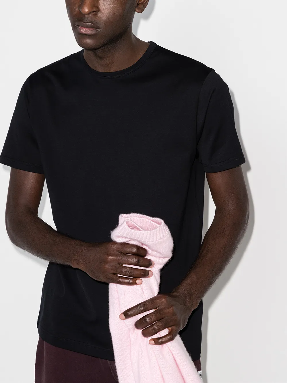 Sunspel Klassiek T-shirt - Zwart