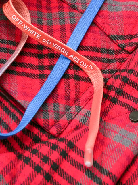 off white padded flannel jacket