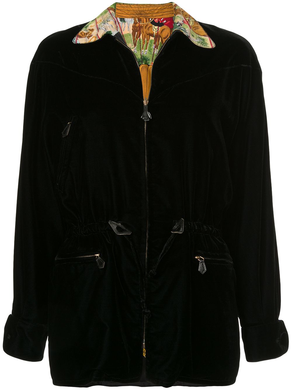 фото Hermès двусторонняя куртка с кулиской pre-owned