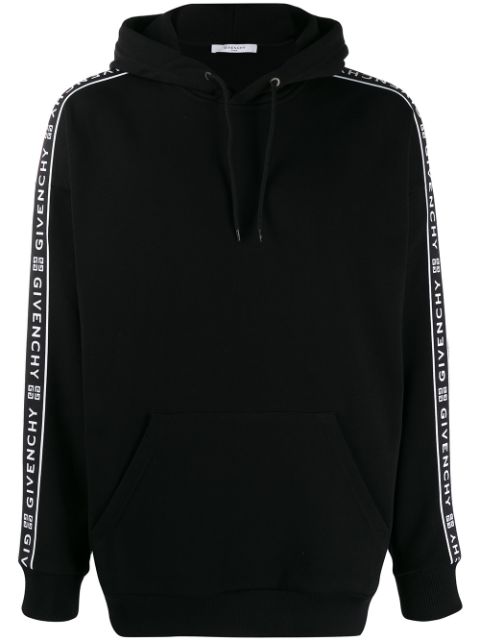 Givenchy 4g Logo Tape Hoodie In Black 