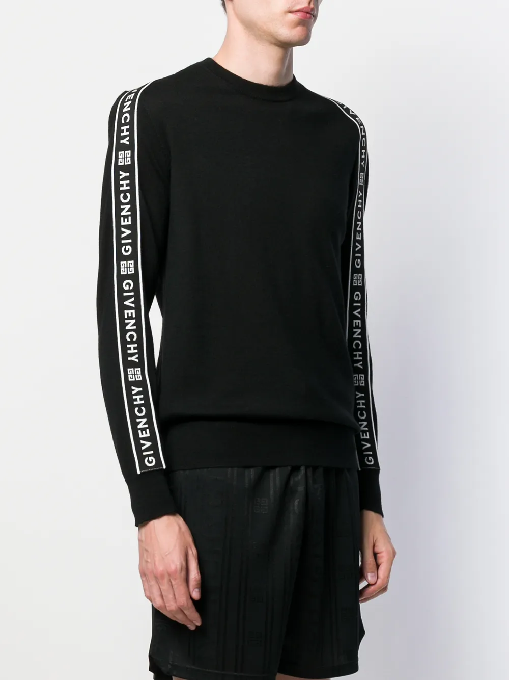 givenchy logo stripe sweater
