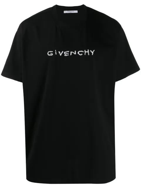 Click to view more detailed imagery on our partner's website Givenchy Men's Logo-Typographic Oversized-Fit T-Shirt In Black