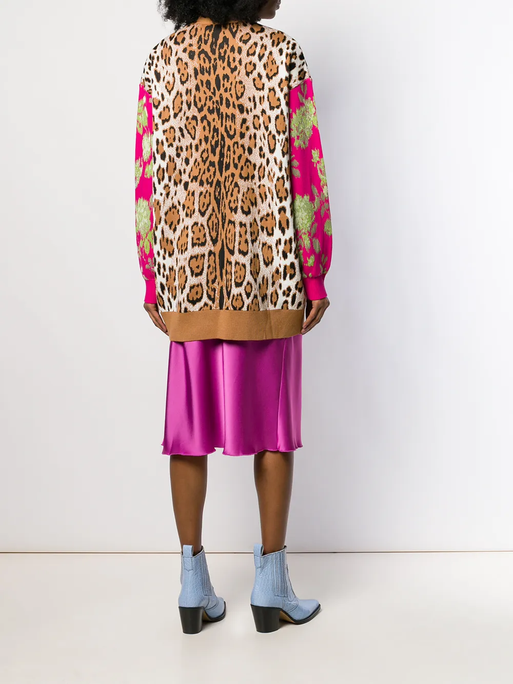 MSGM Vest met luipaard intarsia Bruin