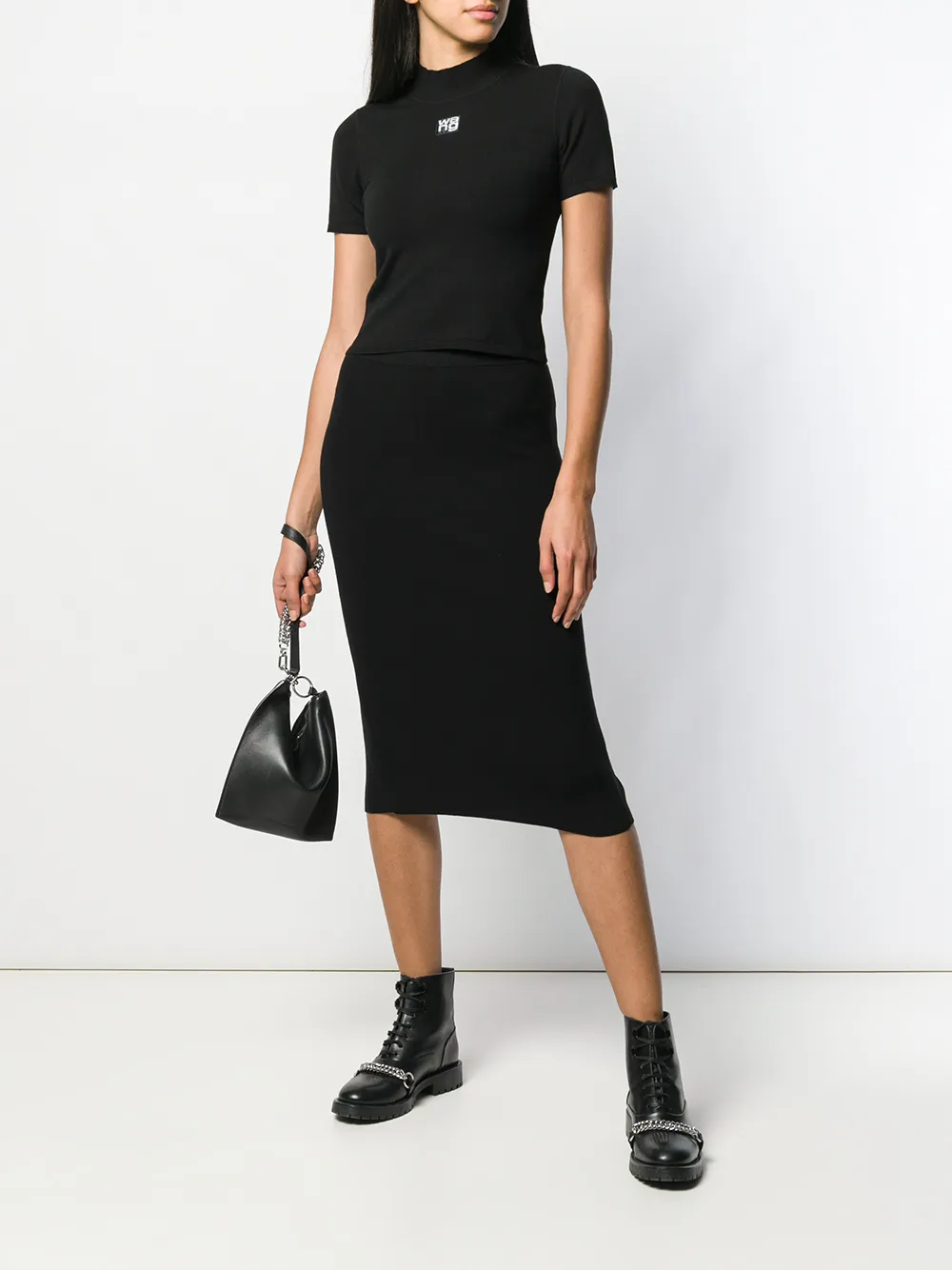 Image 2 of alexanderwang.t high neck logo top