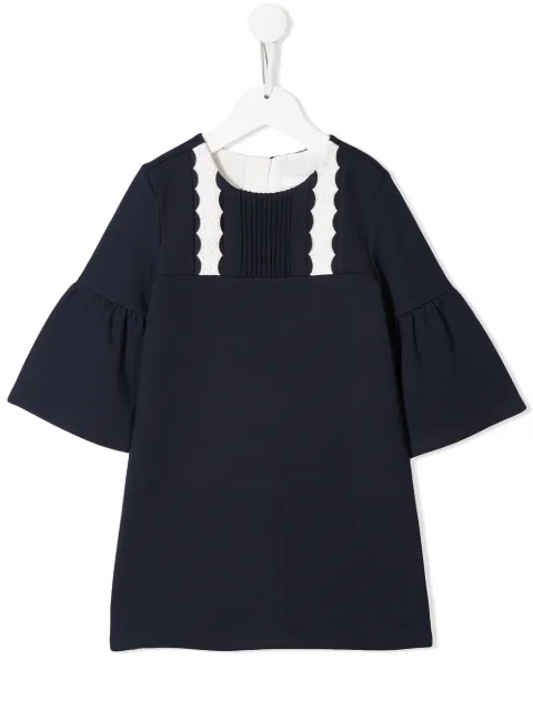 Click to view more detailed imagery on our partner's website ChloÉ Kids' Blue Dress With White Embroidered Details