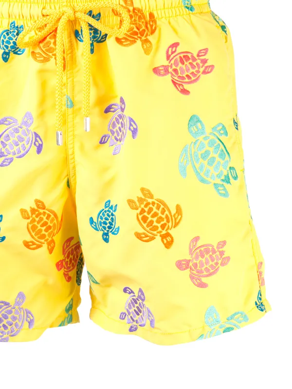 Sea Turtle Pattern Mens Fashion Beach Shorts Surf Yoga Pockets Swimming Shorts