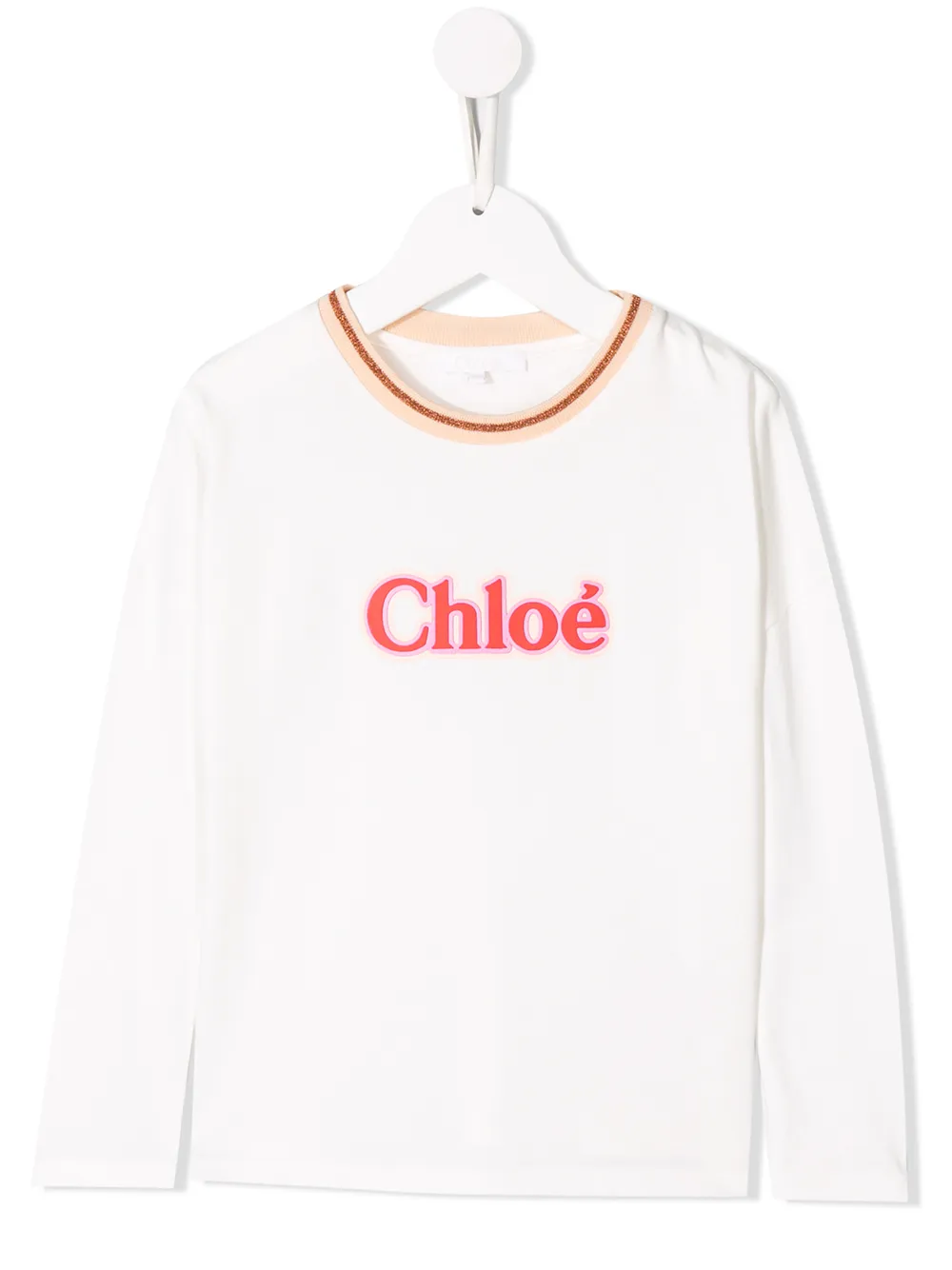 Chloé Kids топ с длинными рукавами и логотипом Chloé Kids топ с длинными рукавами и логотипом