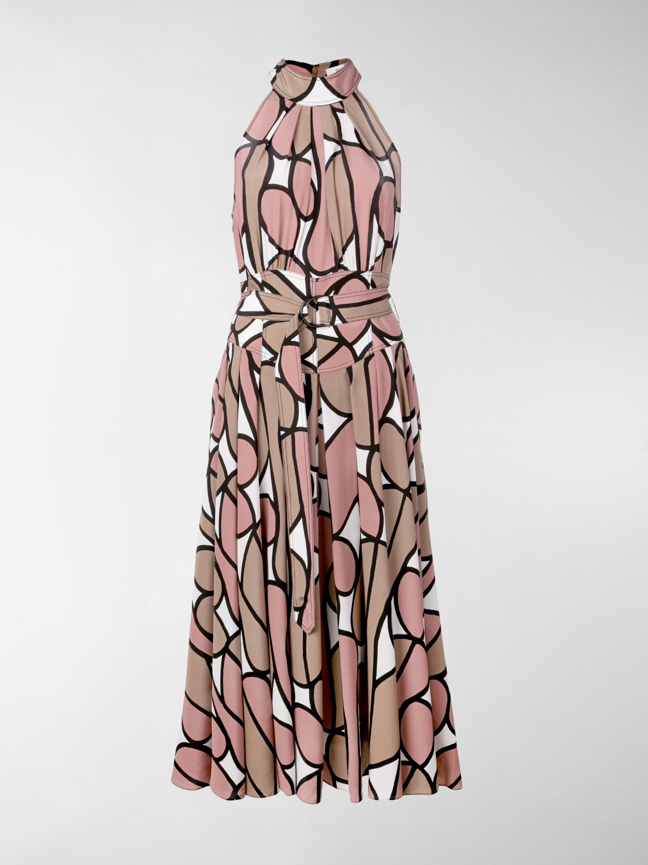 DVF Diane von Furstenberg Nicola silk midi dress brown | MODES