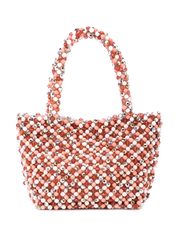 beaded tote bag