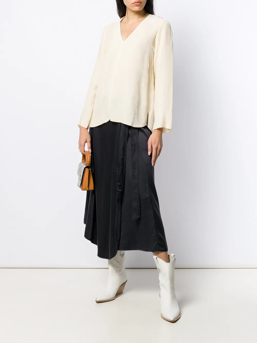 Forte Forte Geribbelde blouse - Wit
