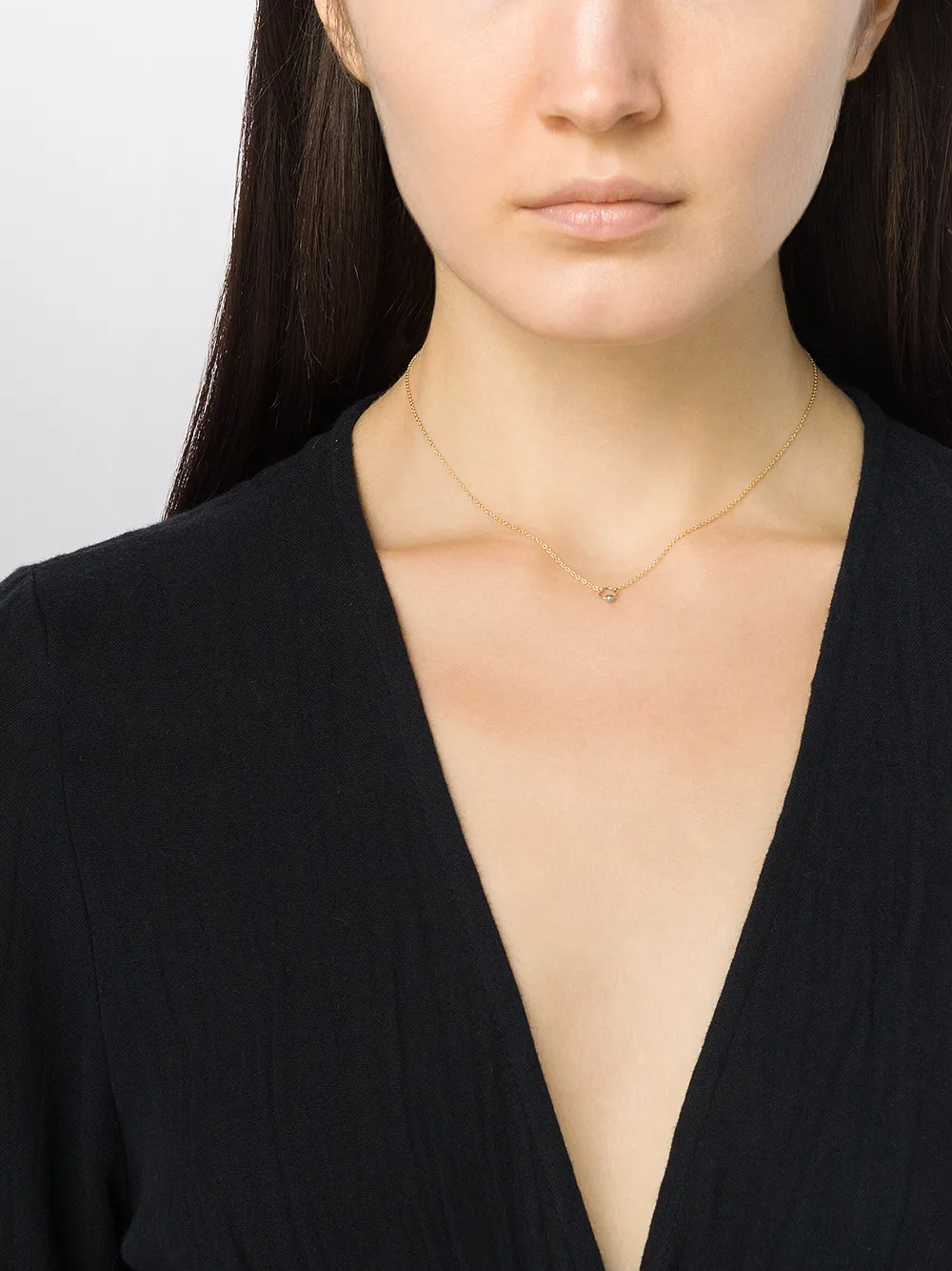 Delfina Delettrez collar dos en uno en oro amarillo y blanco de 18kt | Image 2