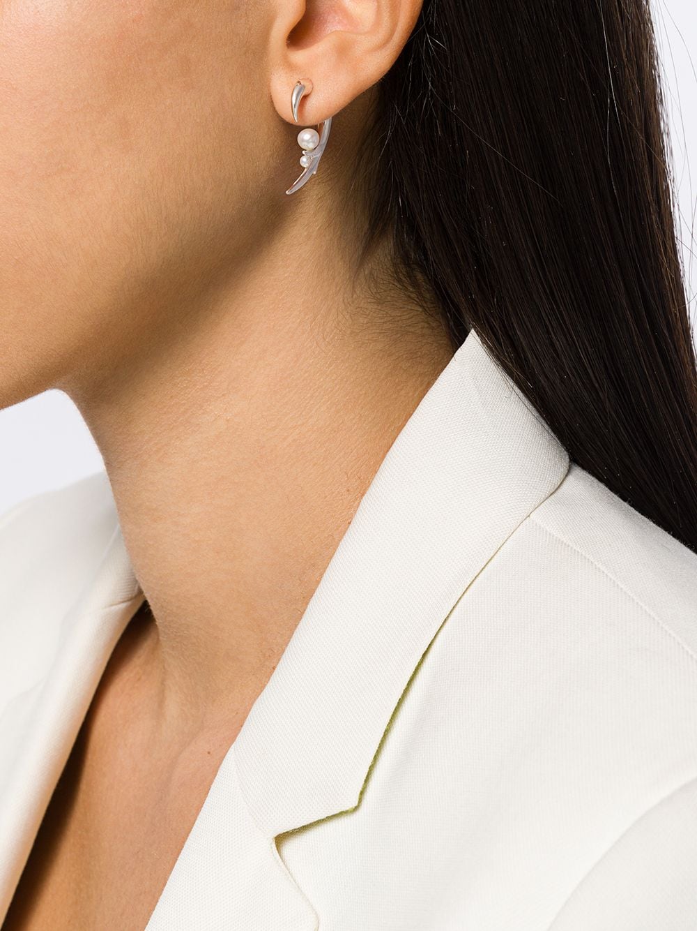 Image 2 of Shaun Leane Cherry Blossom pearl earrings
