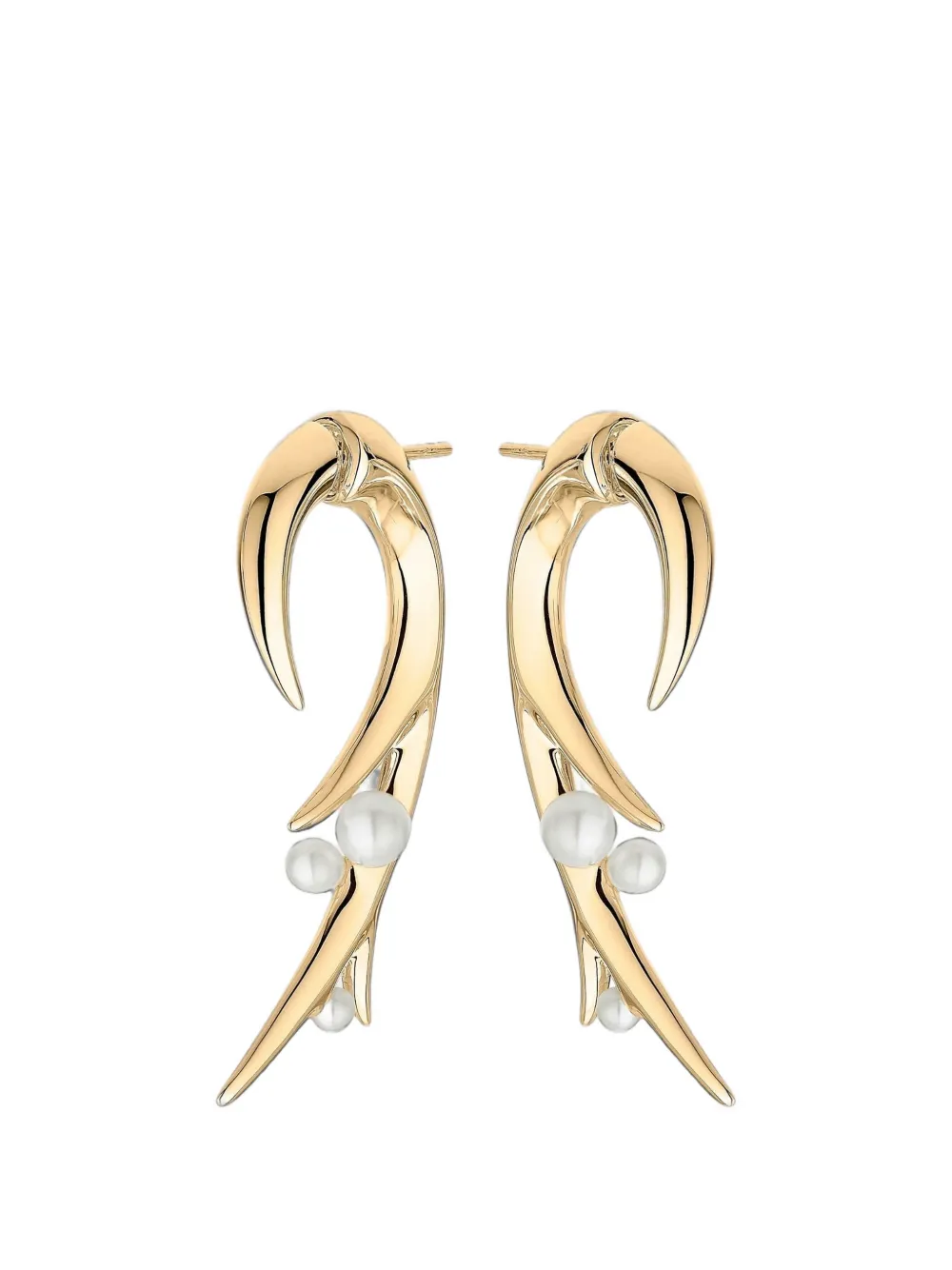 Shaun Leane large Hook pearl earrings