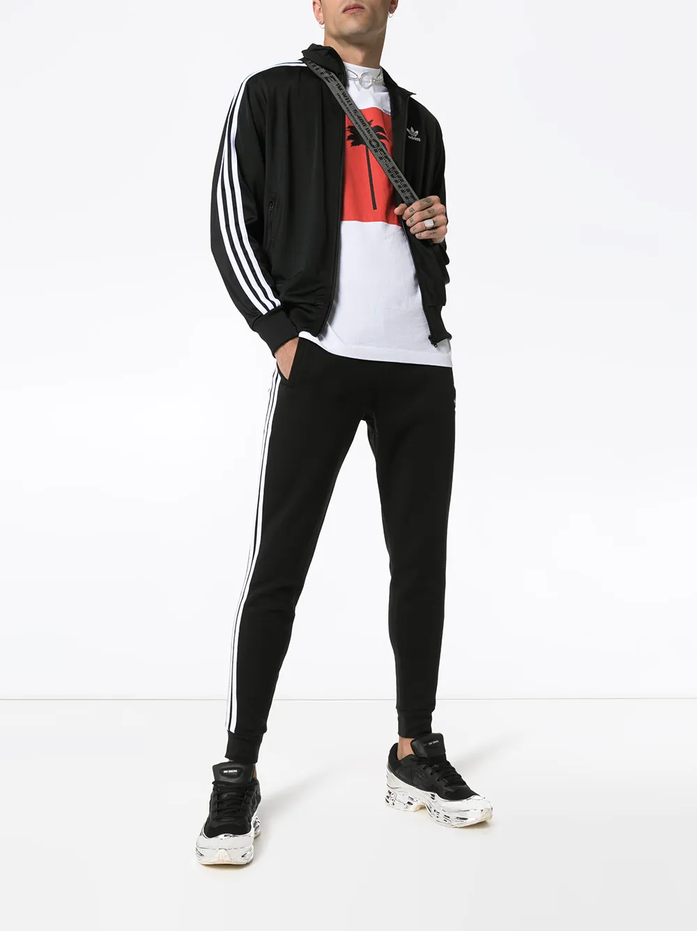 adidas three-stripe track shorts | Track & Running Shorts | Image 2