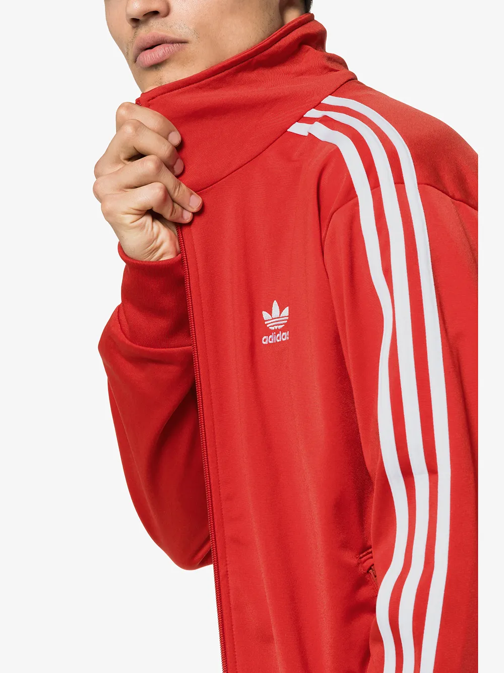 adidas firebird tracksuit red