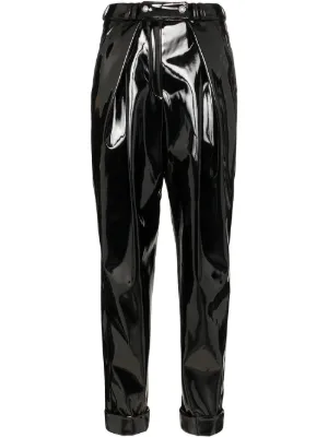 balmain vinyl pants men