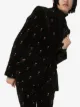 FRAME heart-embroidered velvet blazer