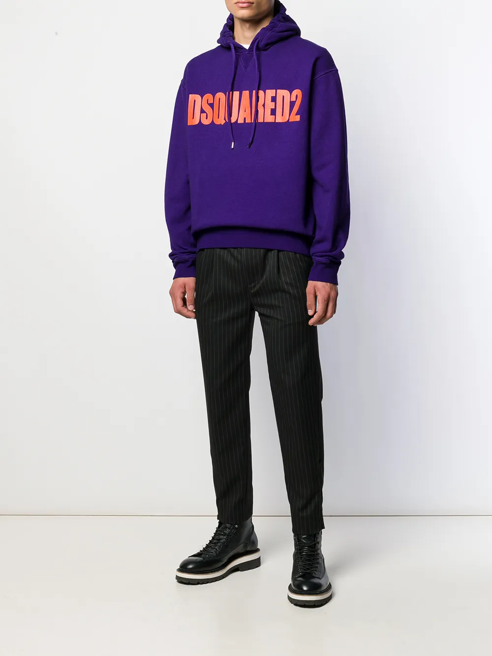 фото Dsquared2 толстовка с капюшоном и логотипом