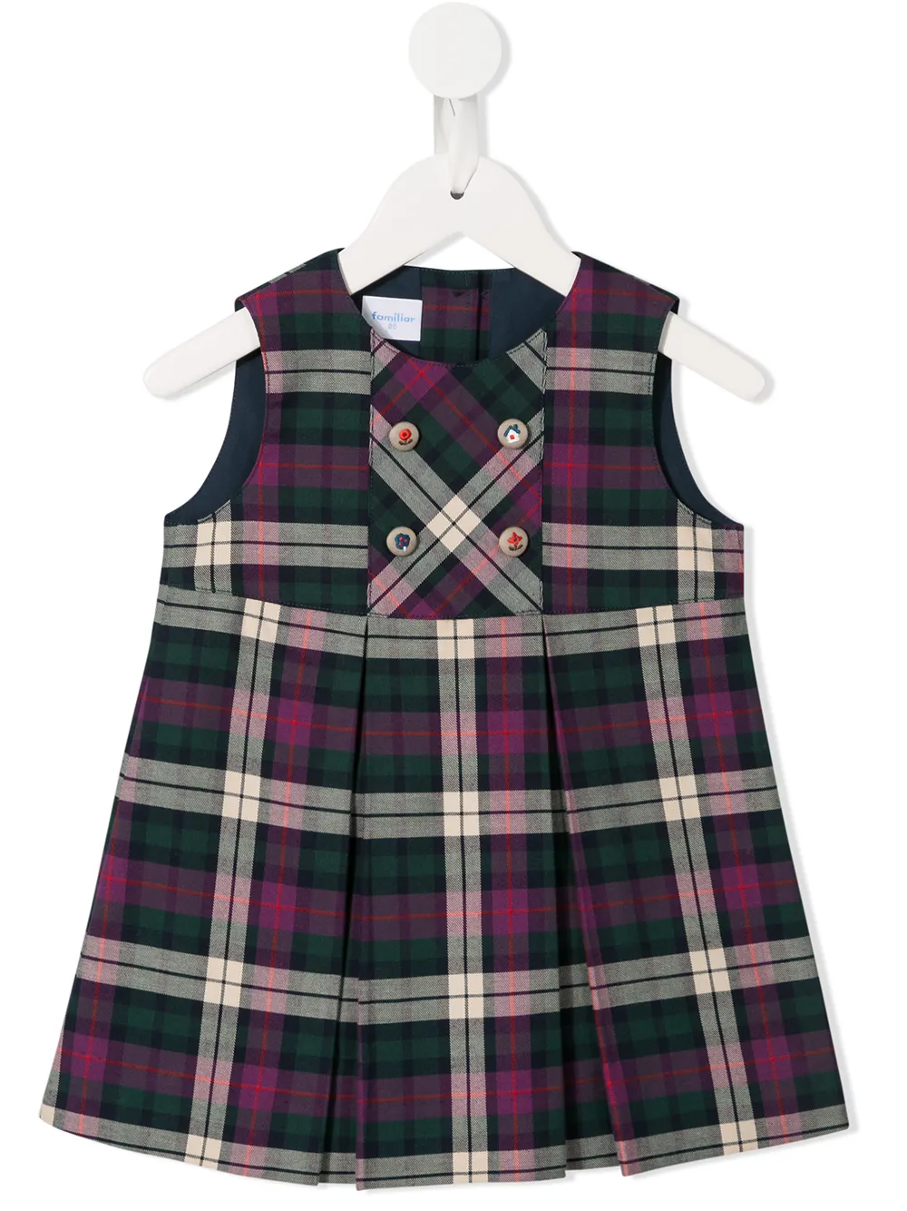 Image 1 of Familiar sleeveless tartan pattern dress