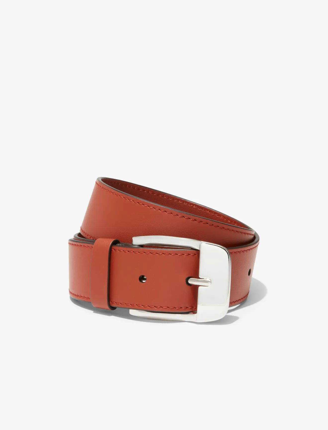 Thick Leather Belt in brown Proenza Schouler