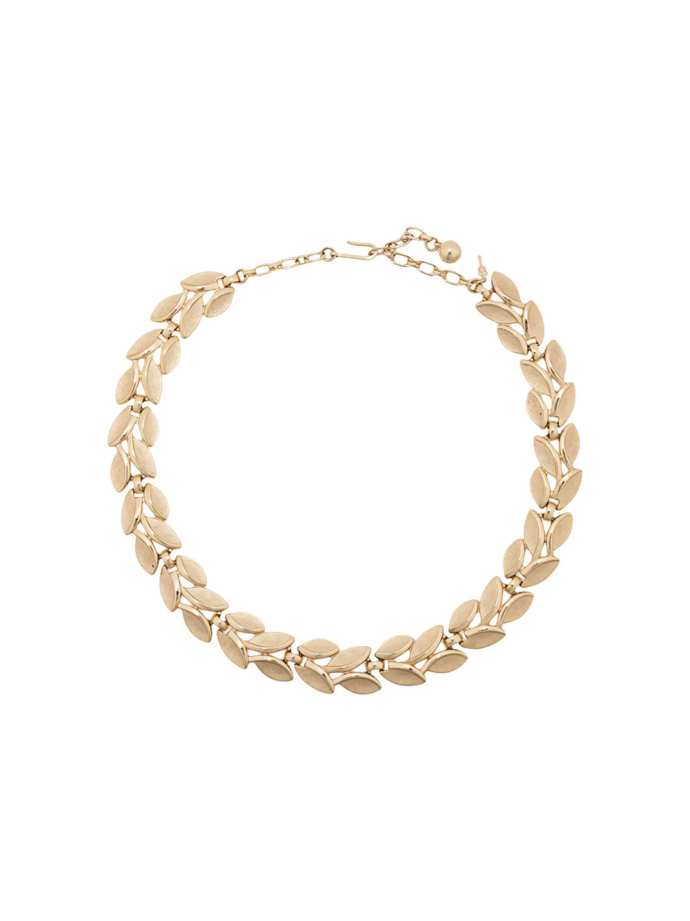 1960's Trifari brushed leaf necklace