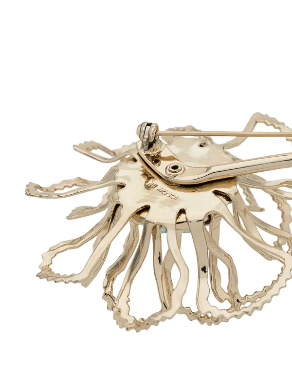 shop gold susan caplan vintage 1960 s sarah coventry flower brooch with express delivery farfetch