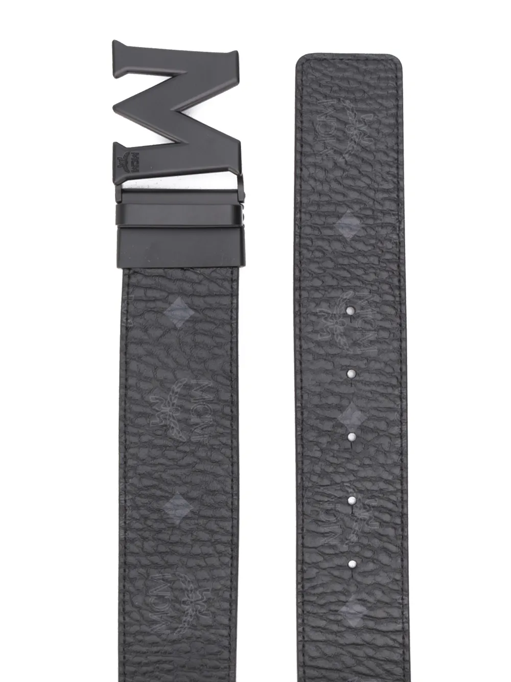 MCM Riem met logo - Zwart