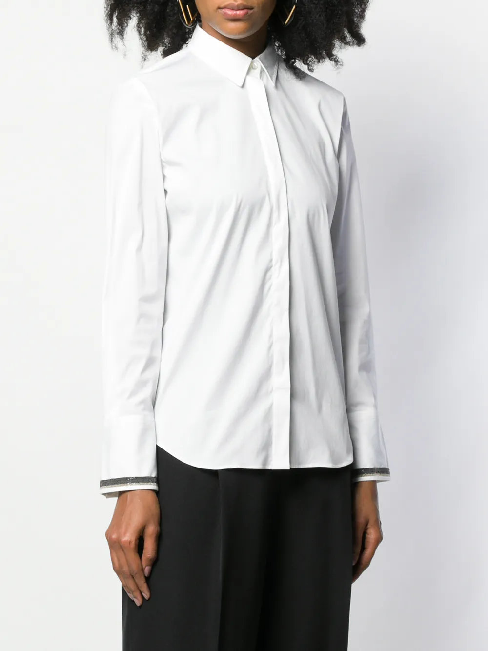 Brunello Cucinelli Blouse met kralen Wit