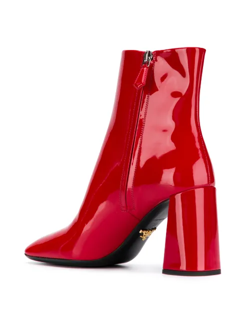 PRADA PATENT LEATHER ZIPPED BOOTIES