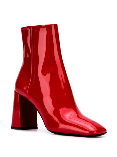 PRADA PATENT LEATHER ZIPPED BOOTIES