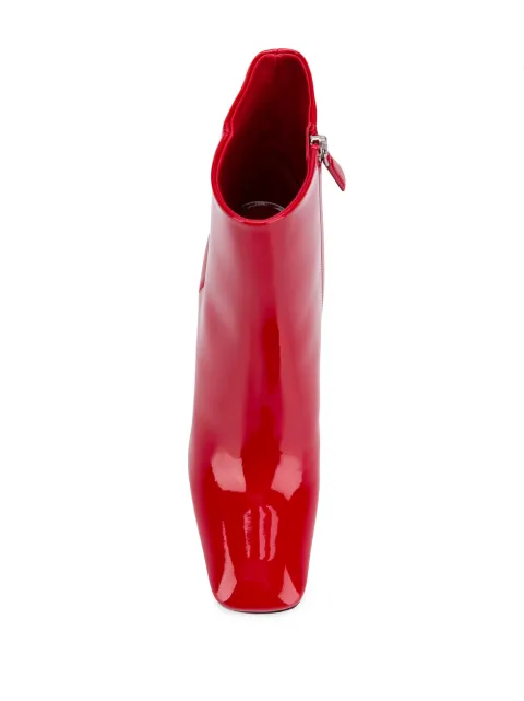 PRADA PATENT LEATHER ZIPPED BOOTIES