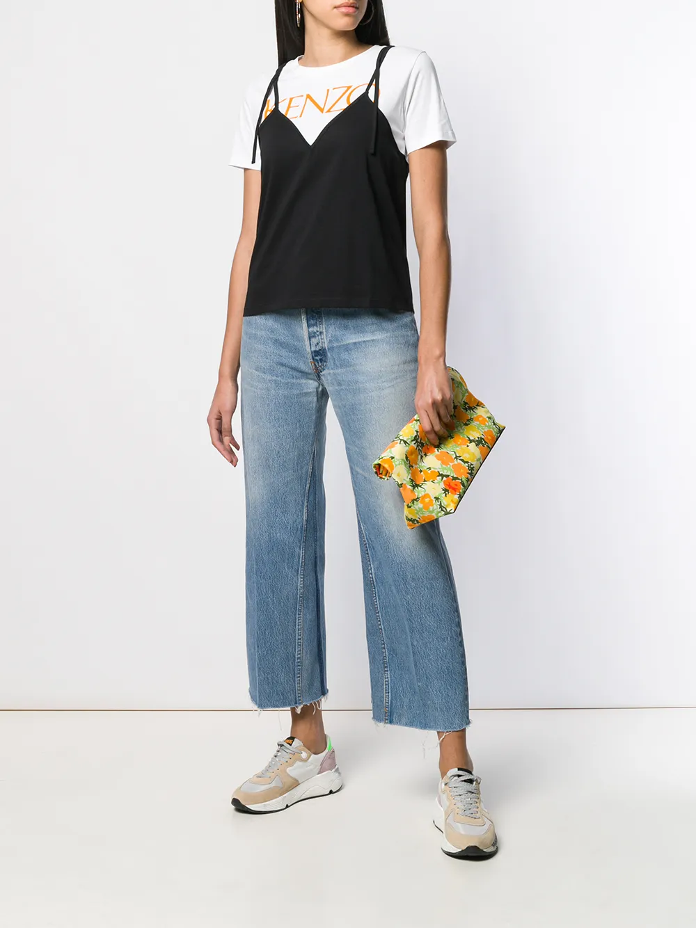 最旬ダウン RE/DONE クロップド ストレートジーンズ 通販 - FARFETCH パンツ
