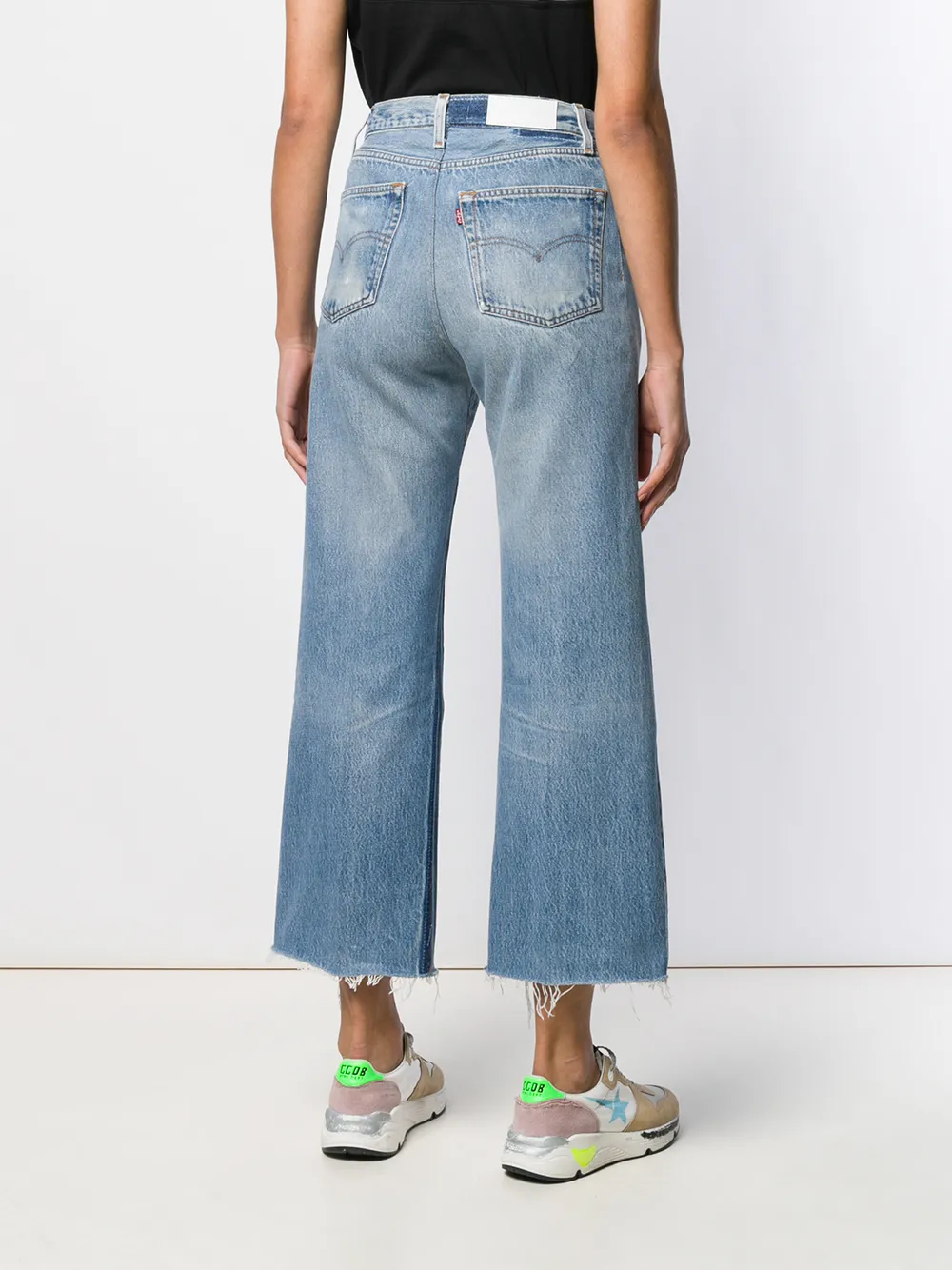 通販サイト一覧 クロップド RE/DONE ストレートジーンズ FARFETCH - 通販 パンツ