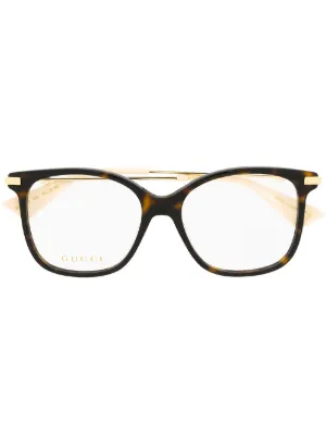 Gucci Eyewear べっ甲柄 眼鏡フレーム 通販 - FARFETCH