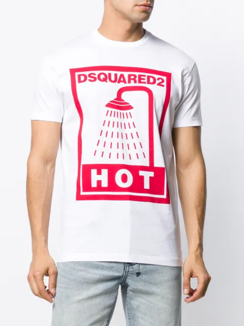 Hot shower logo printed T-shirt 