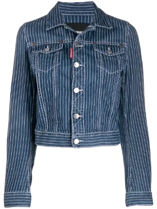 Pinstripe denim jacket Clearance