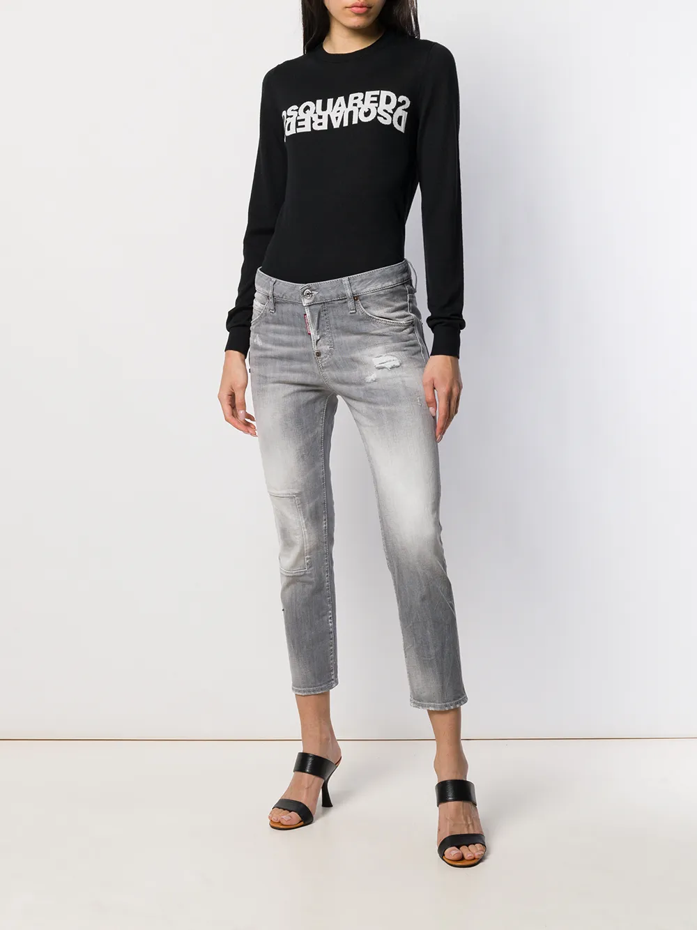 Dsquared2 Pullover Mit Logo   Schwarz 