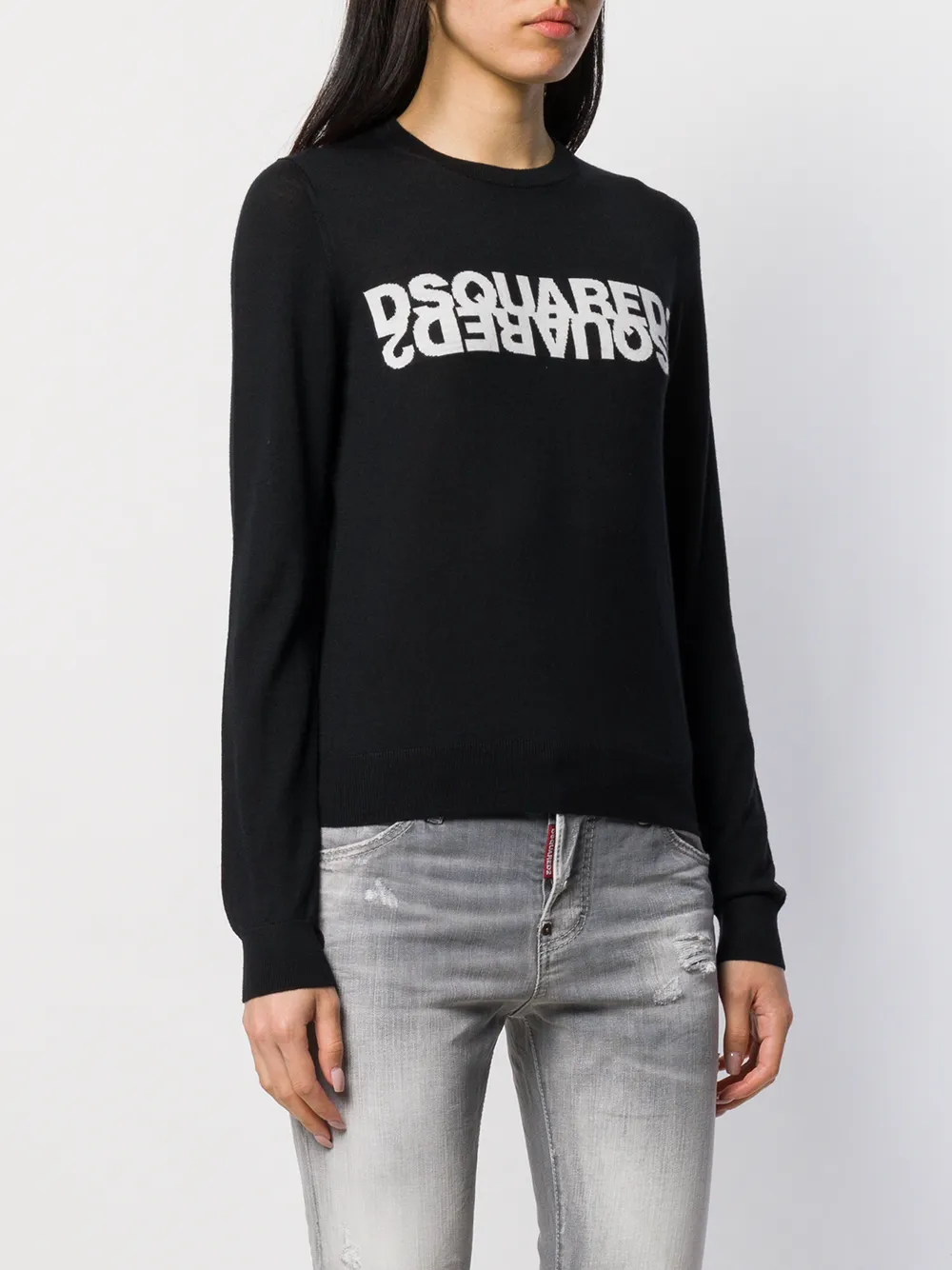  Dsquared2 Pullover Mit Logo   Schwarz 
